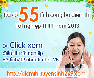 Tra cứu điểm thi tốt nghiệp THPT 2013