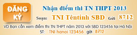 điểm thi tốt nghiệp năm 2013